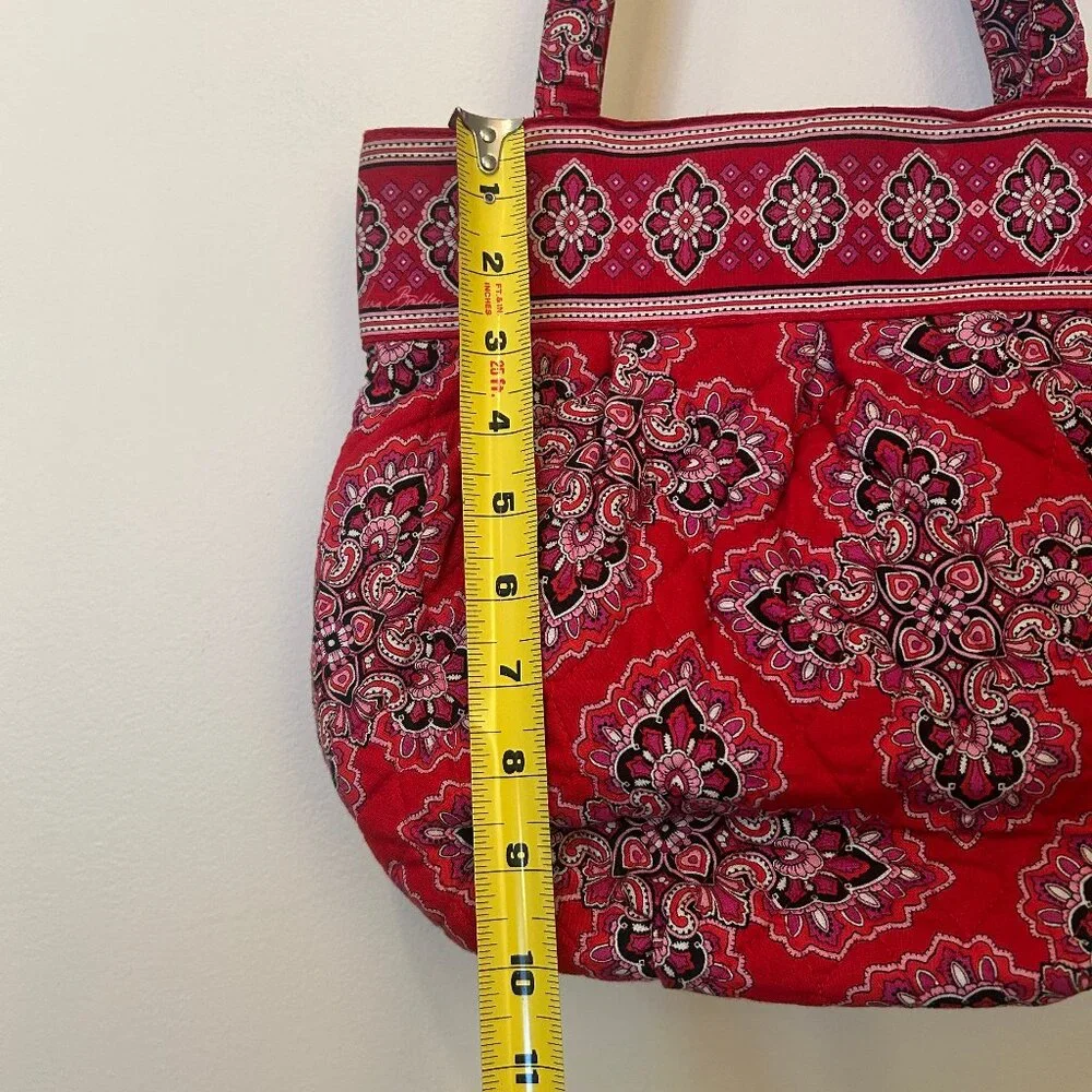 Vera Bradley Frankly Scarlet zippered tote in red/multicolor; retired pattern